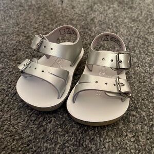 Silver Infant Saltwater Sandals